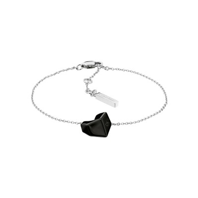 Bracelet Calvin Klein Faceted Heart en acier et céramique