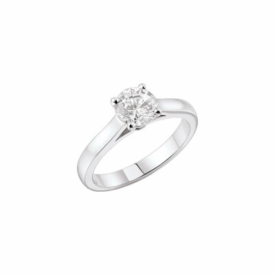 Solitaire BG Bruno Clapham en or blanc et diamant