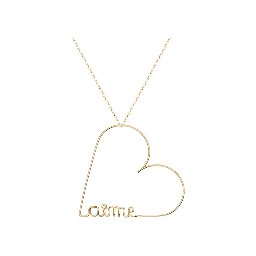 Collier cœur Atelier Paulin Aime  en or jaune