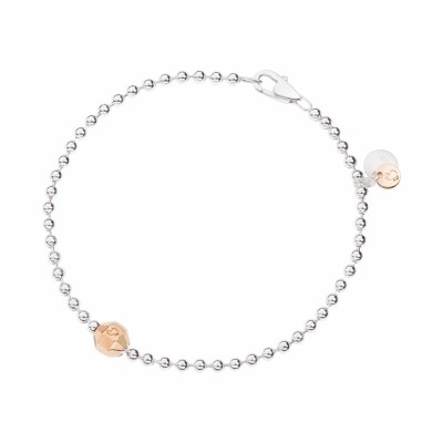 Caillou DoDo Bollicine en argent et or rose