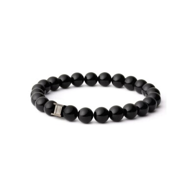 Bracelet Gemini Classics en acier et onyx