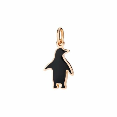 Pendentif DoDo Pingouin en Or rose et émail