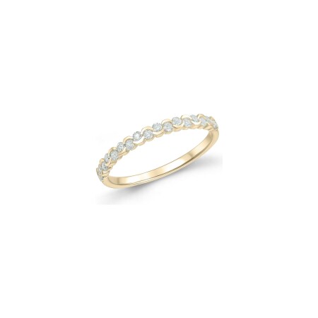 Alliance en or jaune et diamants 0.25ct