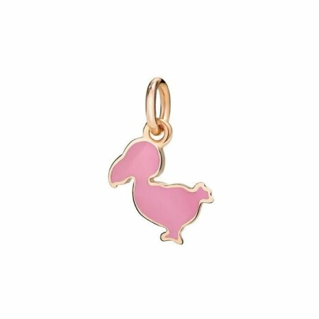 Pendentif DoDo Junior en Or rose et émail rose