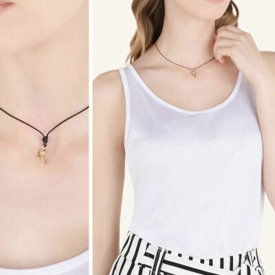 Pendentif Dodo palmier en or rose