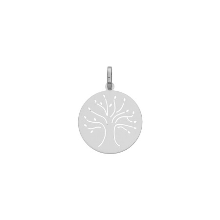 Pendentif en or blanc