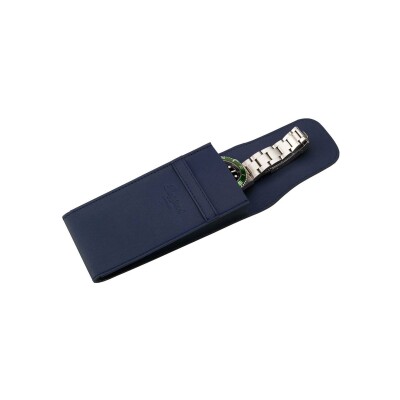 Rapport London Hyde Park Leather Watch Pouch - Navy