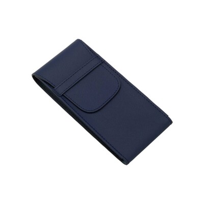 Rapport London Hyde Park Leather Watch Pouch - Navy