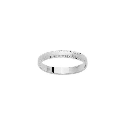 Alliance Dahlia en or blanc, 3mm