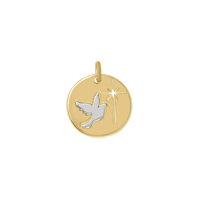 Pendentif Colombe en or jaune
