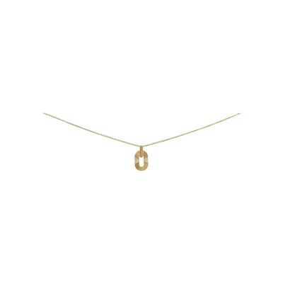 Collier finition lapidée en or jaune, 45cm