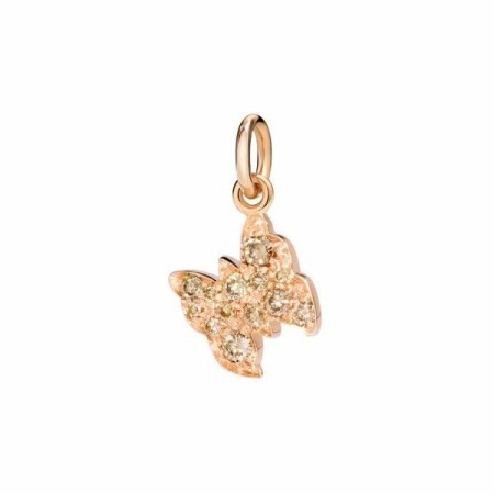 Pendentif DoDo Papillon en Or rose et Diamant