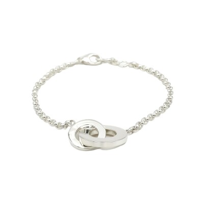 Bracelet Jaseron avec 2 cercles en argent