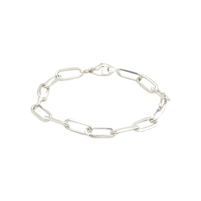 Bracelet maille Forçat allongée en argent