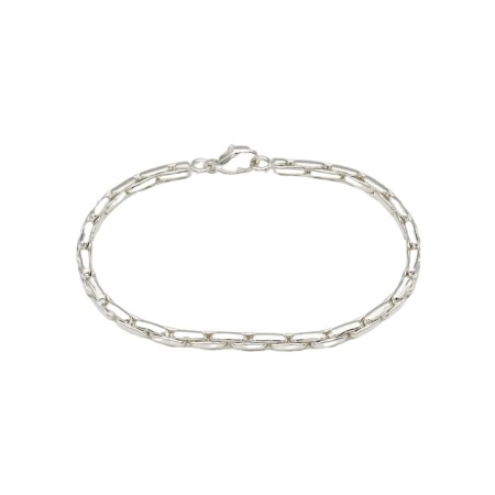 Bracelet fil carré allongé en argent