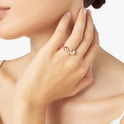 Bague Dodo Pepita en argent et or rose