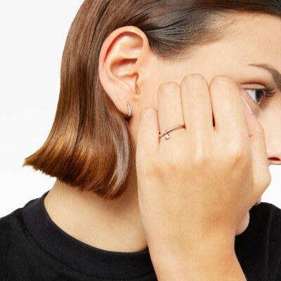 Bague Dodo Essentials en or rose et diamant