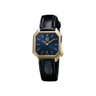 Montre March LA.B Dandy Mansart Electrique - Amiral - Chevreau Noir 