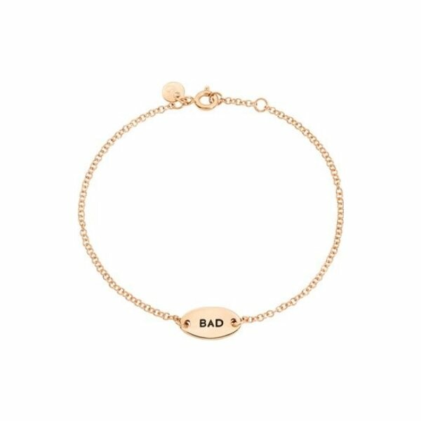 Bracelet Dodo Good/Bad en or rose, 18 cm