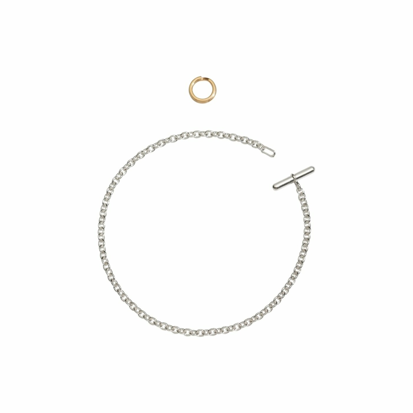 Bracelet Dodo Everyday en argent et or jaune, 16.5cm