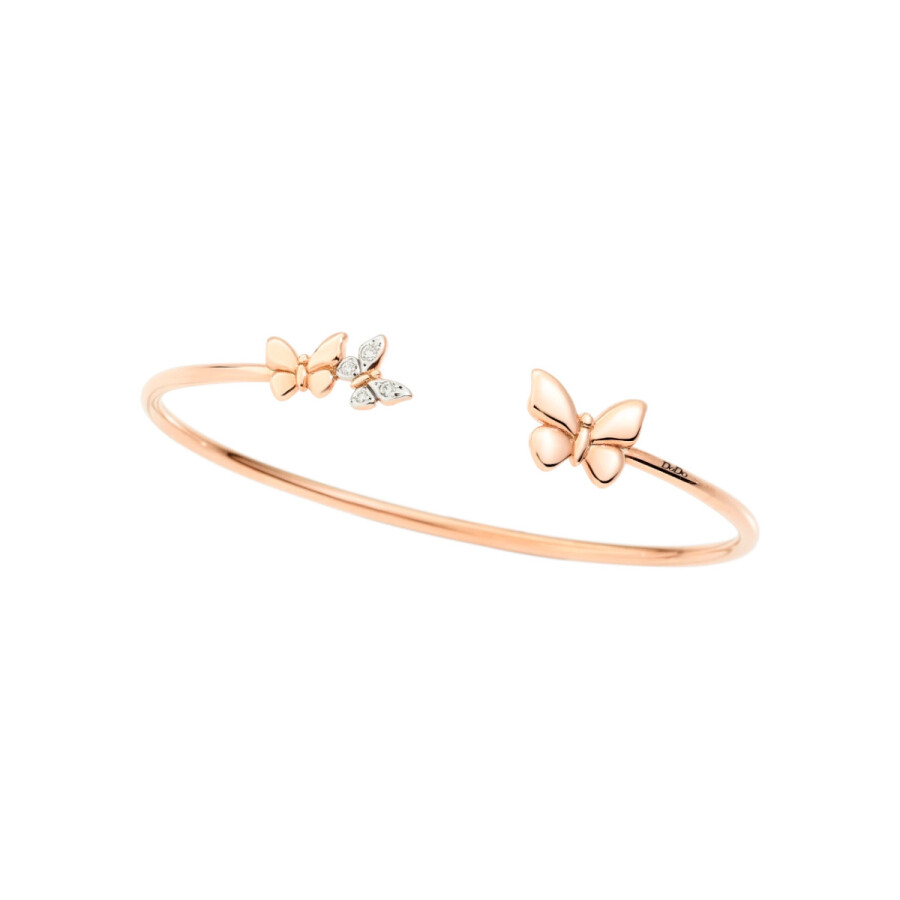 Bracelet DoDo Papillon en or rose et diamants