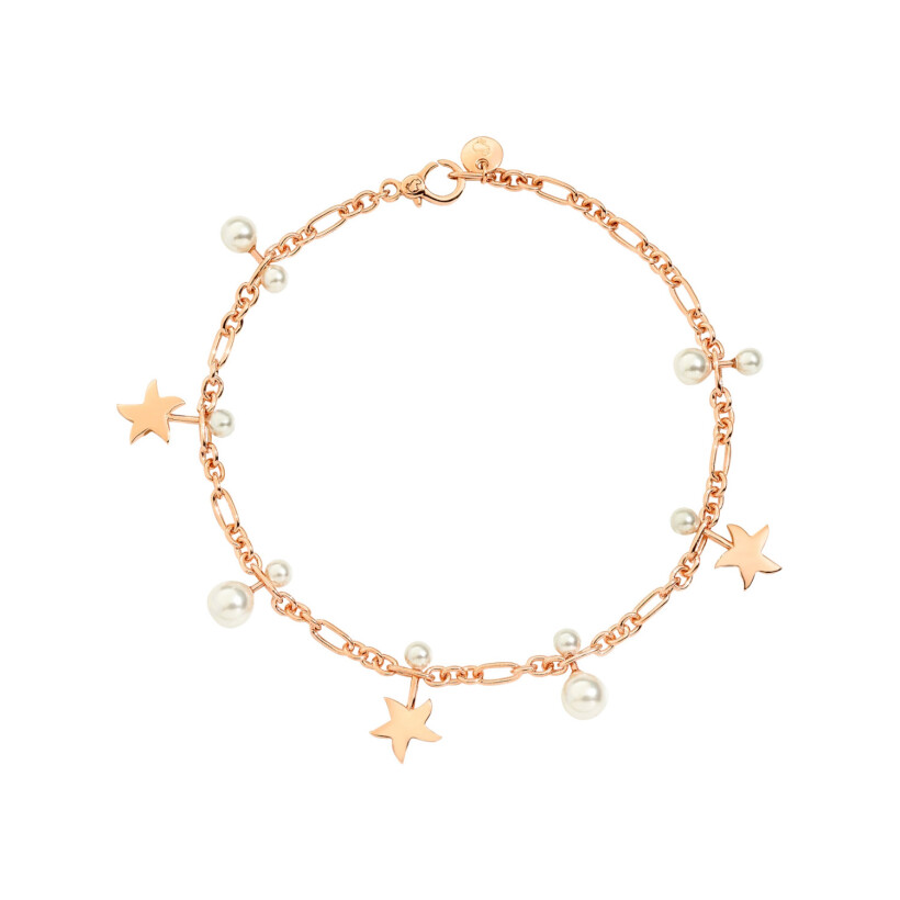 Bracelet DoDo Stellina en or rose et perles en cristal