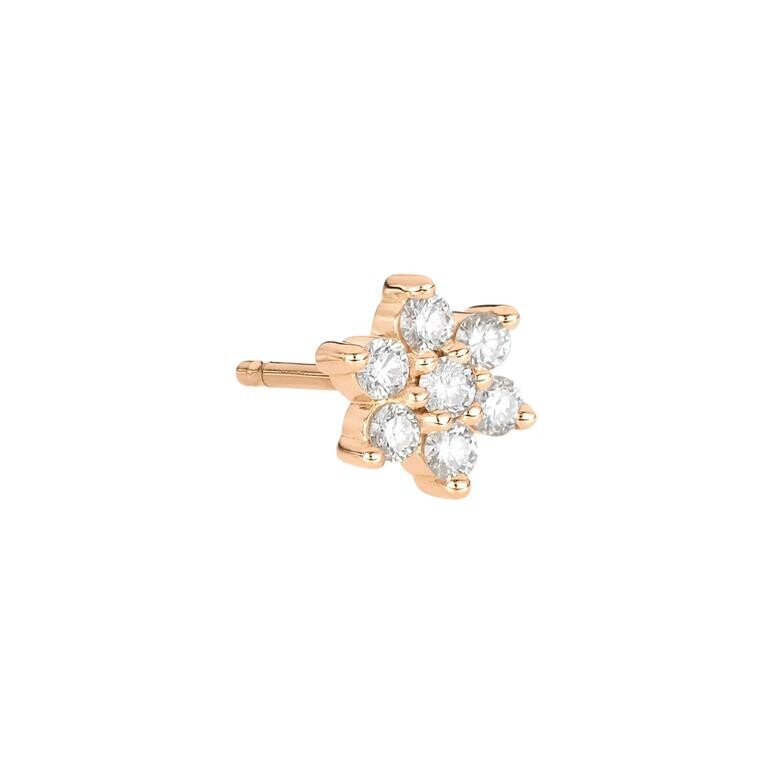 Mono boucle d'oreille GINETTE NY STAR en or rose et diamants