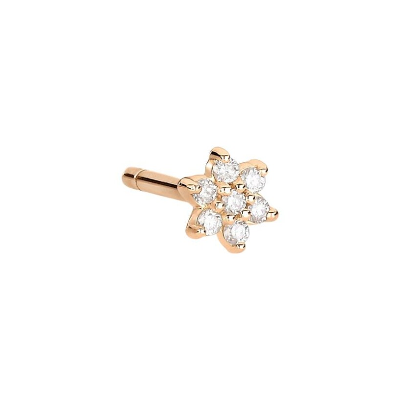 GINETTE NY STAR Mini single earring, rose gold and diamonds