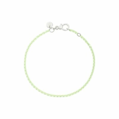 Bracelet Dodo Everyday en argent laqué vert pastel, 17cm