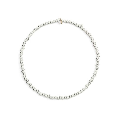 Collier Dodo Cœur en or rose et argent