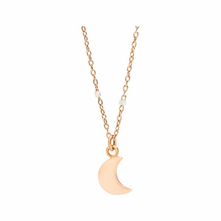 Collier DoDo Lune en or rose, or blanc et rhodium