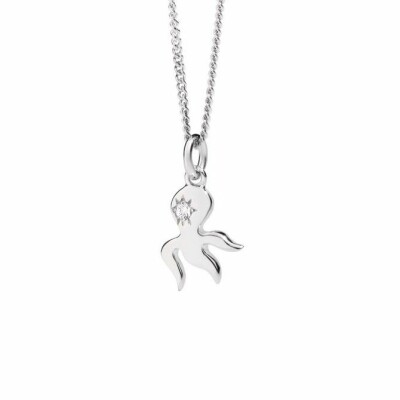 Collier DoDo Poulpe en Or blanc et Diamant