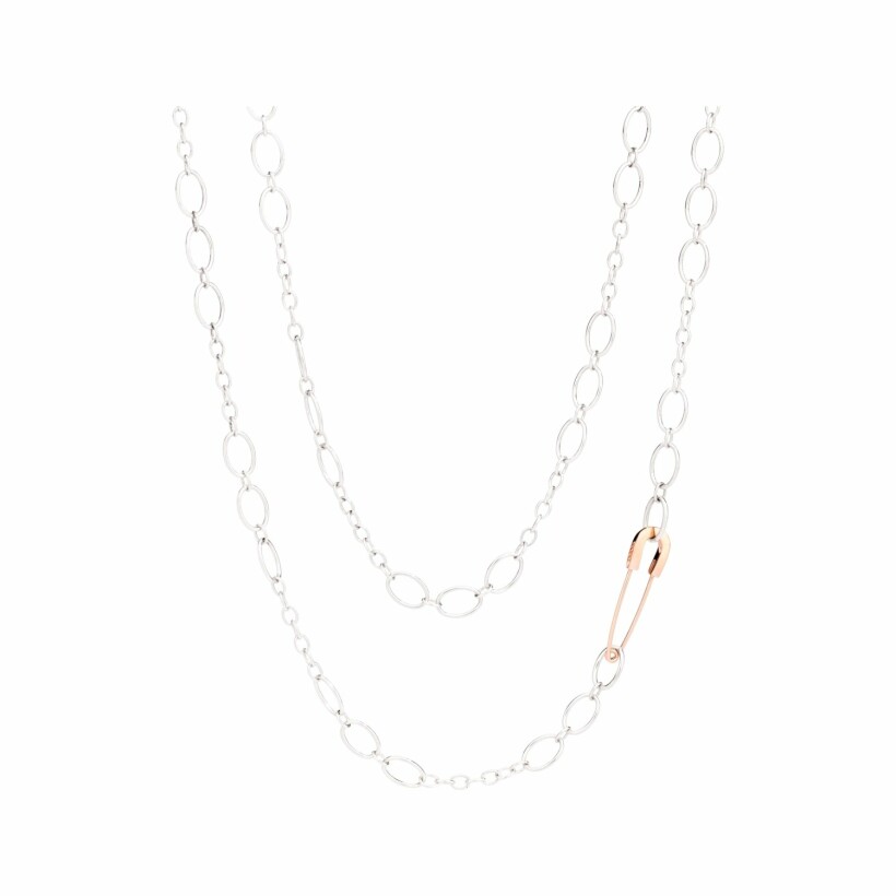 DoDo necklace, rose gold, 90 cm
