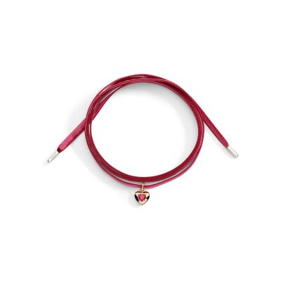 Cordon Dodo en velours rouge et argent