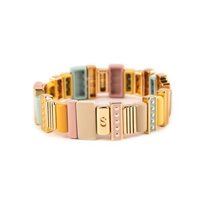 Bracelet Simone à Bordeaux Design Citronnade en métal doré émaillé