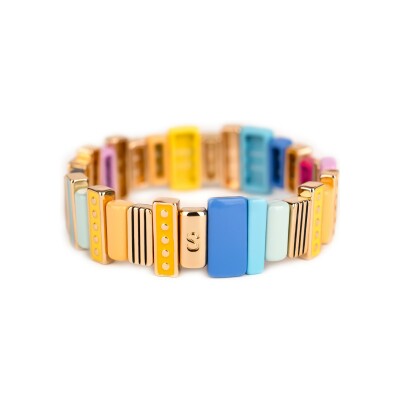 Bracelet Simone à Bordeaux Design Guinguette en métal doré émaillé