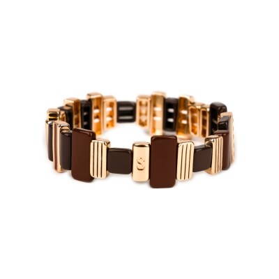 Bracelet Simone à Bordeaux Design Le Marais en métal doré émaillé