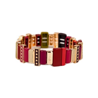 Bracelet Simone à Bordeaux Design Odéon en métal doré émaillé