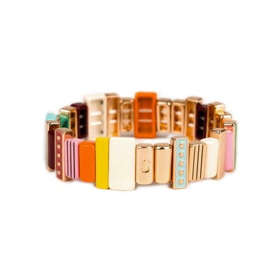 Bracelet Simone à Bordeaux Design Opéra en métal doré émaillé