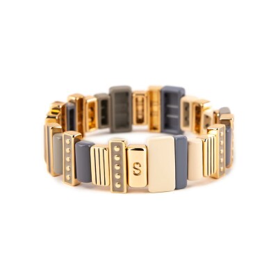 Bracelet Simone à Bordeaux Design Pages Précieuses en métal doré émaillé