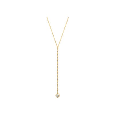 Collier cravate Charlet Deva en or jaune et diamant