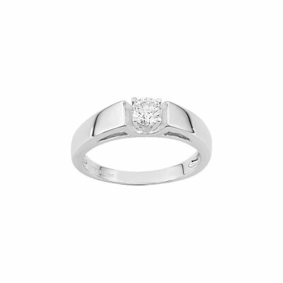 Bague en or blanc et diamant de 0.30ct