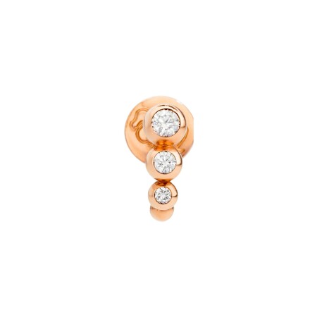 Mono boucle d'oreille DoDo Bollicine en or rose et diamants