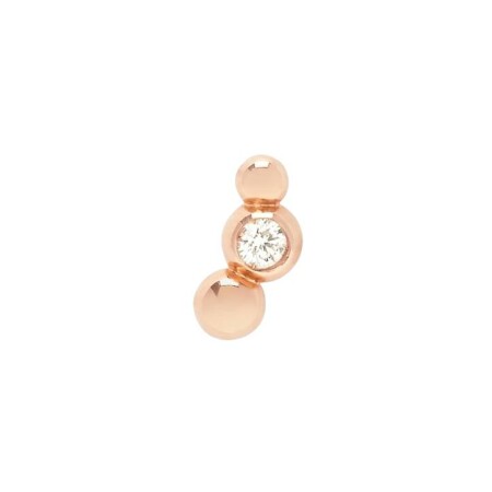 Mono boucle d'oreille Dodo Bollicine en or rose et diamant