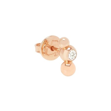 Mono boucle d'oreille Dodo Bollicine en or rose et diamant