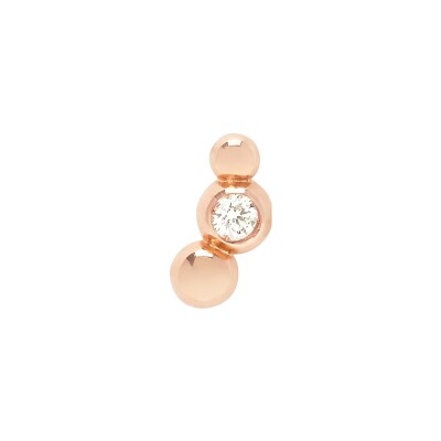 Mono boucle d'oreille DoDo Bollicine en or rose et diamant