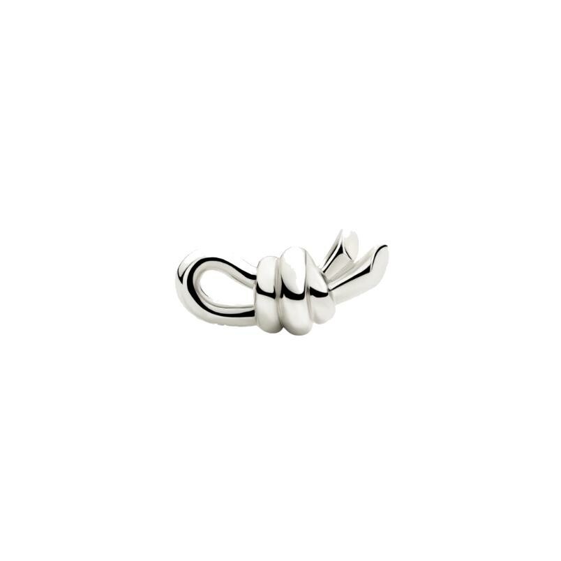 Mono boucle d'oreille DoDo Nodo en argent, gauche