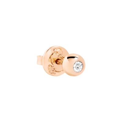 Mono boucle d'oreille DoDo Bollicine en or rose et diamant