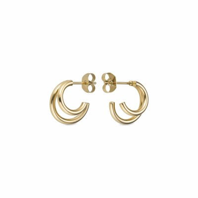  Boucles d'oreilles Rosefield The Lois double hoop en métal doré 