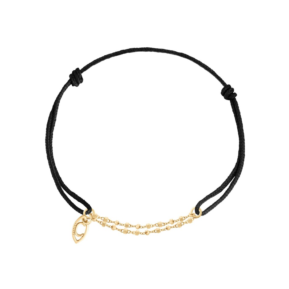 Bracelet sur cordon Charlet Diamantée en or jaune